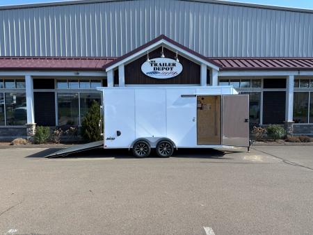 New Pace American 7' x 16' + V-Nose Enclosed Cargo Trailer with Ramp Door 7K