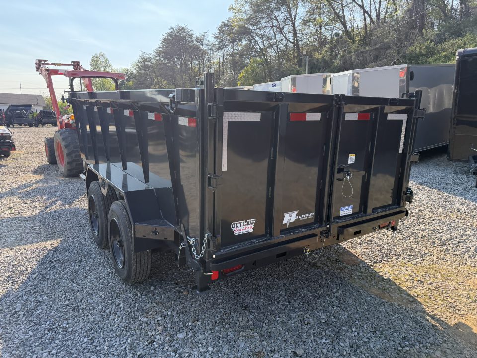 New Hillcrest Dump 7x14 17.6k 40" Sides BP W/ HD Tube Ramps CM438
