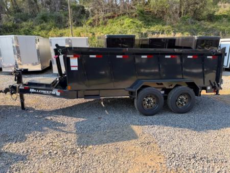 New Hillcrest Dump 7x14 17.6k 40" Sides BP W/ HD Tube Ramps CM438