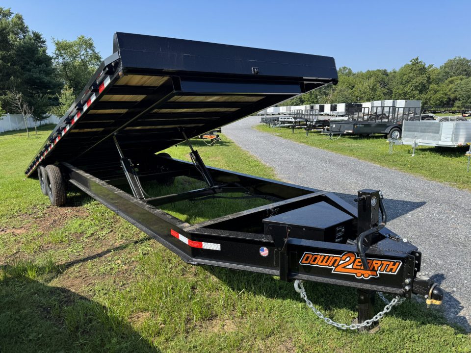 New 2026 Down 2 Earth Trailers DTE826DOT7B Deck Over Power Tilt Equipment Trailer