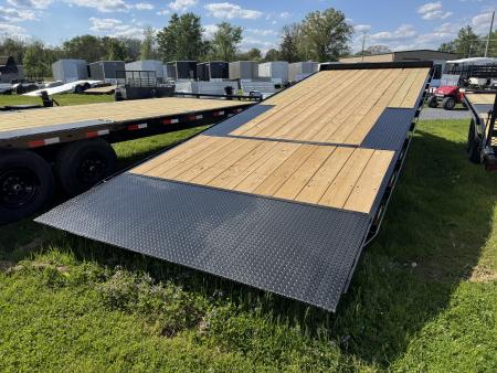 New 2026 Down 2 Earth Trailers DTE824DOT7B Deckover Power Tilt Equipment Trailer