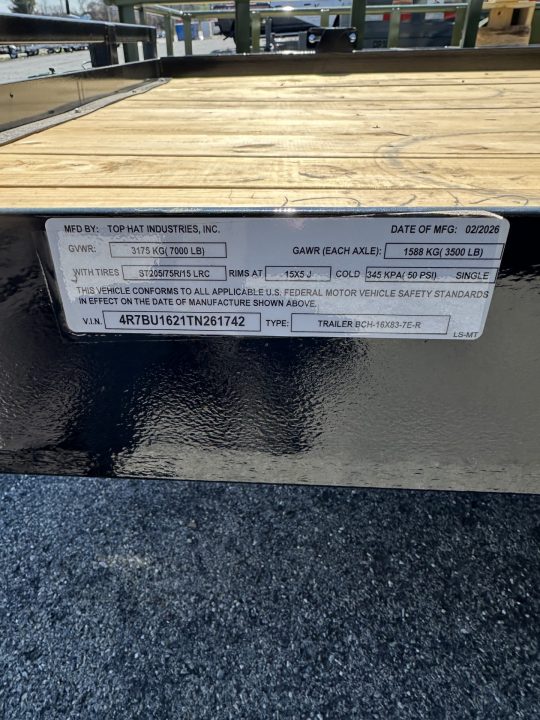 New 2026 Top Hat BCH 16X83 Car Hauler