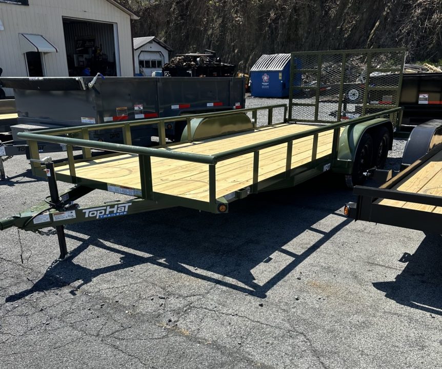 New 2026 Top Hat MP 7X18 Utility Trailer