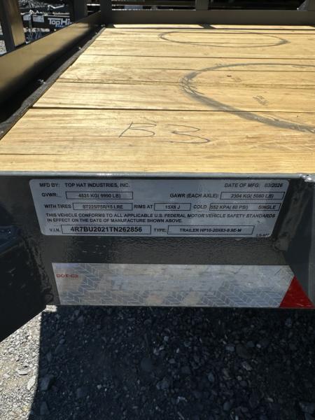 New 2026 Top Hat HP10 7X20 Utility Trailer
