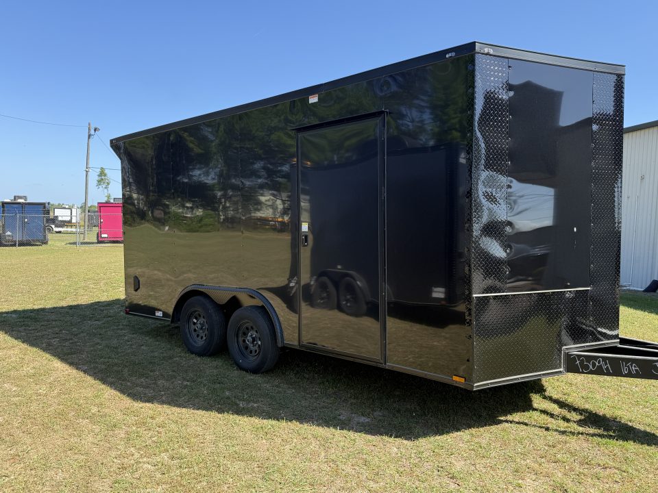 New 8.5X16TA Black Car Hauler Trailer