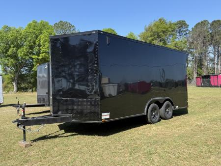 New 8.5X16TA Black Car Hauler Trailer