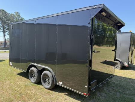 New 8.5X16TA Black Car Hauler Trailer