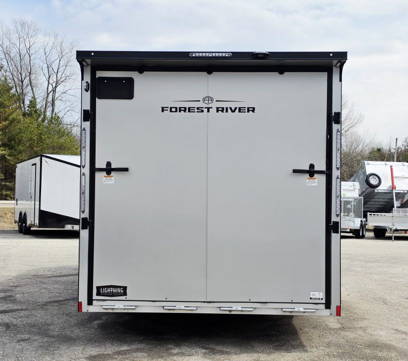 New 8 X 22 CAR H AULER ENCLOSED W/DROP DOWN FRONT RAMP DOOR 5200# TORSION AXLES