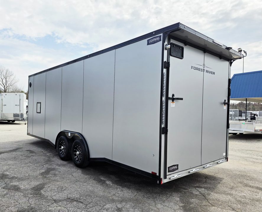 New 8 X 22 CAR H AULER ENCLOSED W/DROP DOWN FRONT RAMP DOOR 5200# TORSION AXLES