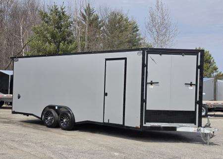 New 8 X 22 CAR H AULER ENCLOSED W/DROP DOWN FRONT RAMP DOOR 5200# TORSION AXLES
