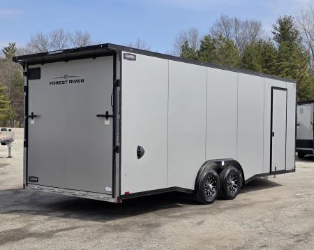 New 8 X 22 CAR H AULER ENCLOSED W/DROP DOWN FRONT RAMP DOOR 5200# TORSION AXLES