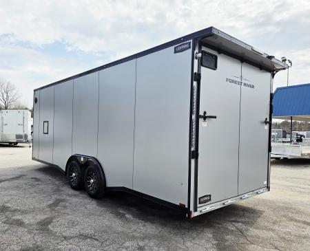 New 8 X 22 CAR H AULER ENCLOSED W/DROP DOWN FRONT RAMP DOOR 5200# TORSION AXLES