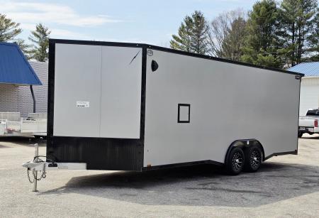New 8 X 22 CAR H AULER ENCLOSED W/DROP DOWN FRONT RAMP DOOR 5200# TORSION AXLES