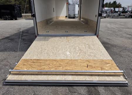 New 8 X 22 CAR H AULER ENCLOSED W/DROP DOWN FRONT RAMP DOOR 5200# TORSION AXLES
