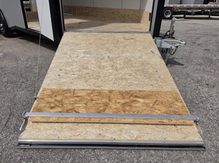 New 8 X 22 CAR H AULER ENCLOSED W/DROP DOWN FRONT RAMP DOOR 5200# TORSION AXLES