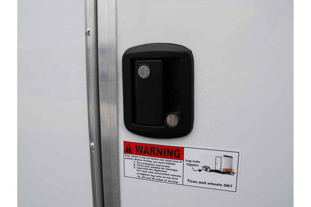 New Enclosed Trailer 7 X 16 RAMP DOOR 7' Interior Height Color White 080 SKIN 10400 GVWR