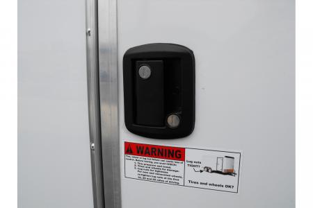 New Enclosed Trailer 7 X 16 RAMP DOOR 7' Interior Height Color White 080 SKIN 10400 GVWR