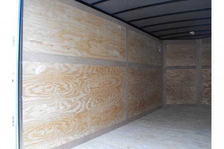 New Enclosed Trailer 7 X 16 RAMP DOOR 7' Interior Height Color White 080 SKIN 10400 GVWR