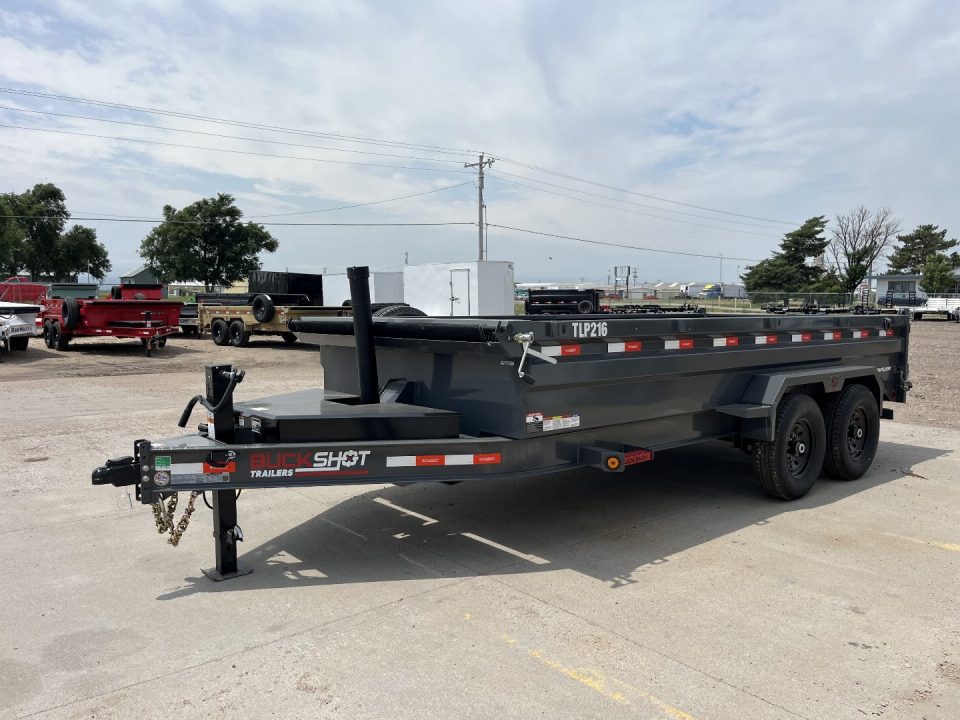 New 2026 Buckshot MFG TLP216 16' X 83" X 24" Dump Trailer