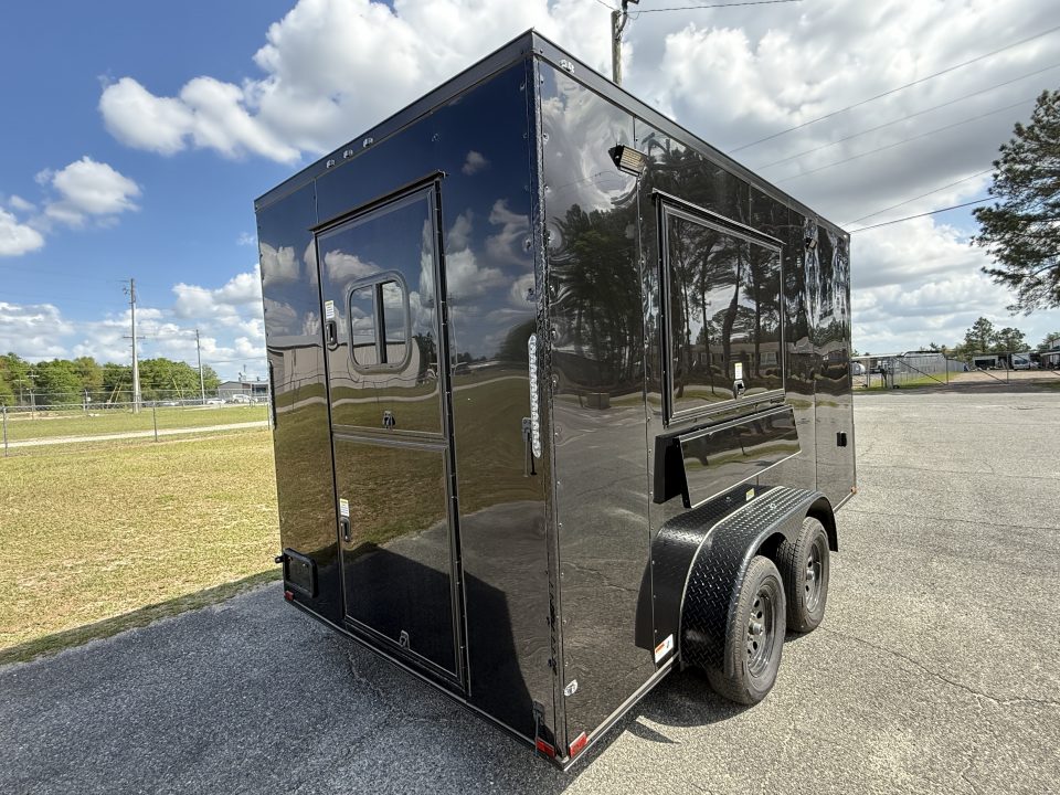 New 7X14TA Black Beverage Coffee Trailer