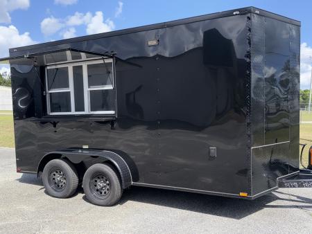 New 7X14TA Black Beverage Coffee Trailer