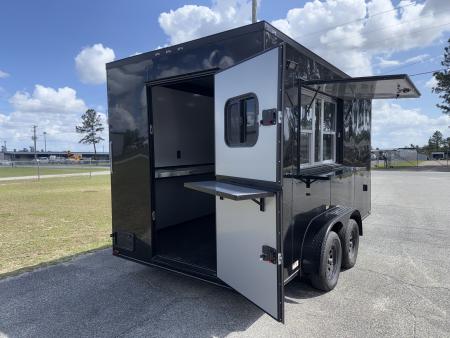 New 7X14TA Black Beverage Coffee Trailer