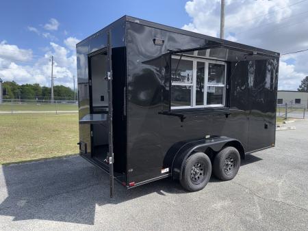 New 7X14TA Black Beverage Coffee Trailer