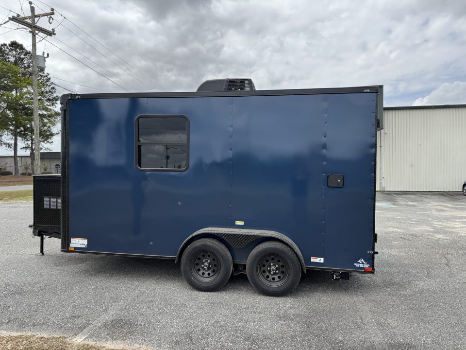 New 7X14TA Indigo Blue Dog Grooming Trailer