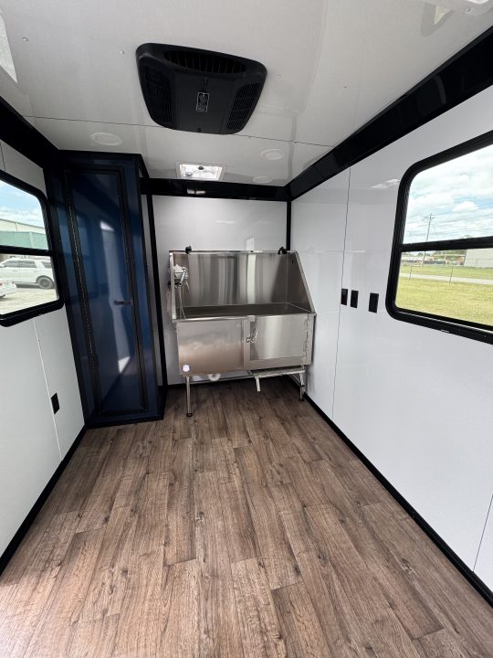 New 7X14TA Indigo Blue Dog Grooming Trailer