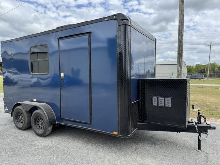 New 7X14TA Indigo Blue Dog Grooming Trailer