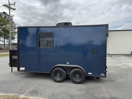 New 7X14TA Indigo Blue Dog Grooming Trailer