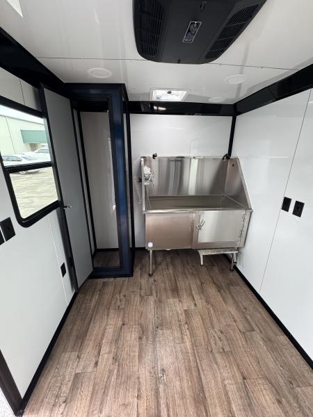 New 7X14TA Indigo Blue Dog Grooming Trailer
