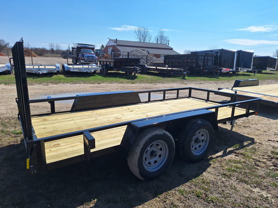New 2026 AMO 76x14' Tandem Axle Landscape Trailer W/ Led Lights and Spring Assist Gate