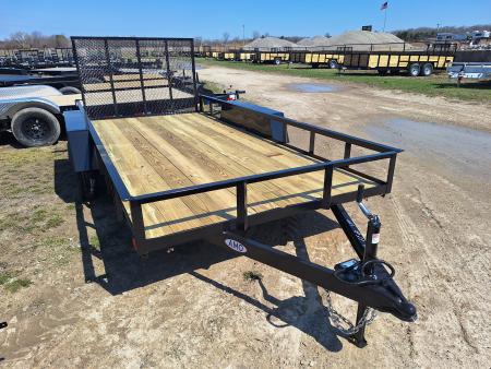New 2026 AMO 76x14' Tandem Axle Landscape Trailer W/ Led Lights and Spring Assist Gate
