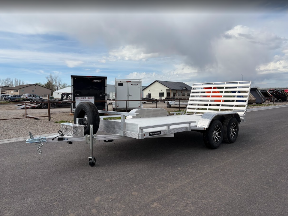 New 2026 Silverwing 7x14 Tandem Axle Aluminum Utility Trailer