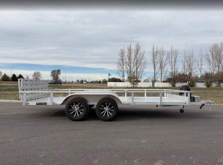 New 2026 Silverwing 7x16 5k Tandem Axle Aluminum Utility Trailer with Bifold Ramp