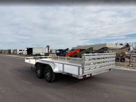 New 2026 Silverwing 7x16 5k Tandem Axle Aluminum Utility Trailer with Bifold Ramp