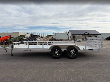 New 2026 Silverwing 7x16 5k Tandem Axle Aluminum Utility Trailer with Bifold Ramp