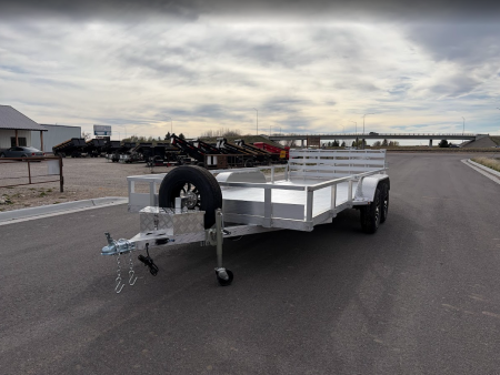 New 2026 Silverwing 7x16 5k Tandem Axle Aluminum Utility Trailer with Bifold Ramp