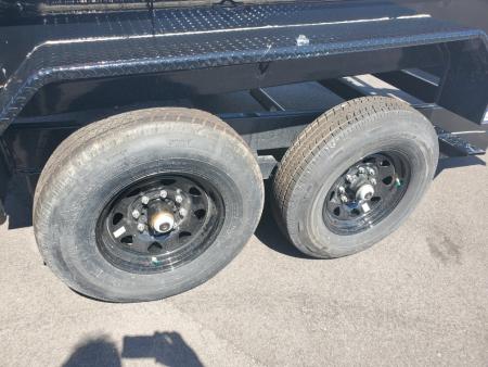 New 2026 Sure-Trac 7X12 TANDEM AXLE 12000 LB GVWR TELESCOPIC DUMP Trailer WITH RAMPS, TARP, STORAGE TRAY, D RINGS, CHARGE PORT