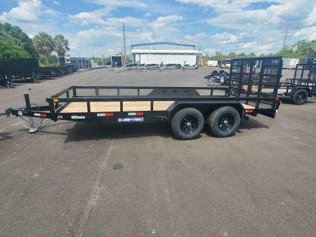New 2026 Sure-Trac 7X16 TANDEM AXLE 10000 LB GVWR TUBE TOP UTILITY Trailer WITH UPGRADED RAMP/GATE, SET BACK JACK