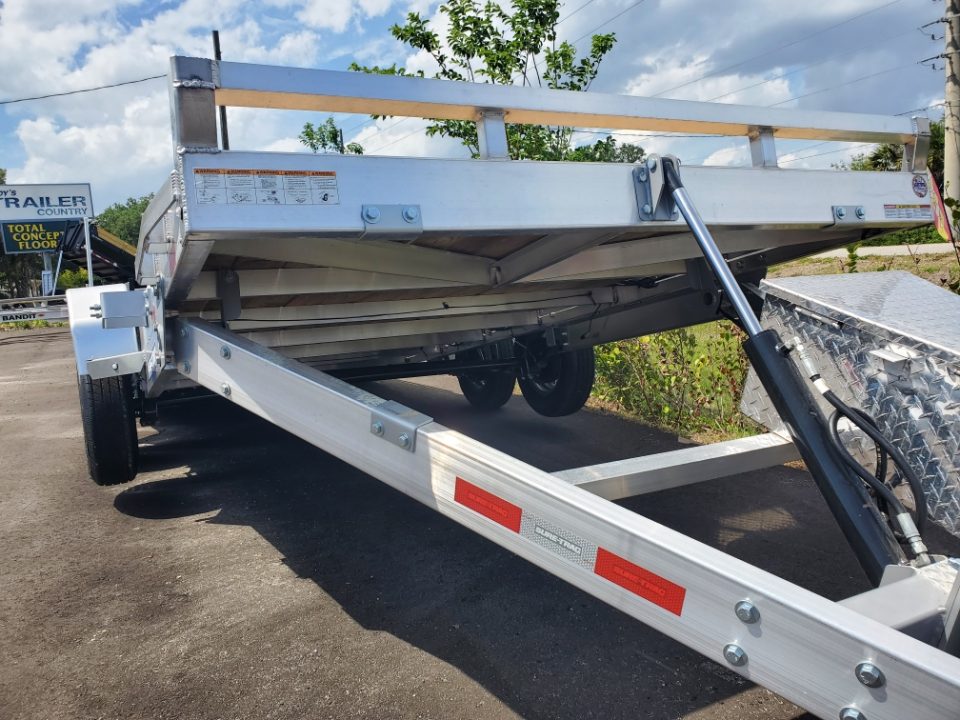 New 2026 Sure-Trac 7X18 7000 LB GVWR ALUMINUM POWER TILT Car / Racing Trailer WITH REMOVEABLE FENDERS, MAG WHEELS, SETBACK JACK