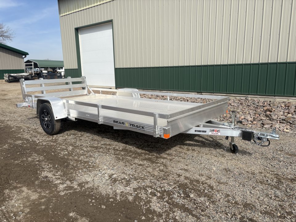New 2026 80"x15' - 4400lb Bear Track Aluminum Utility Trailer