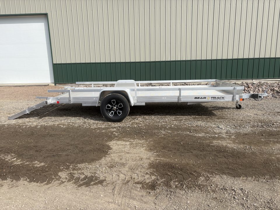 New 2026 80"x15' - 4400lb Bear Track Aluminum Utility Trailer