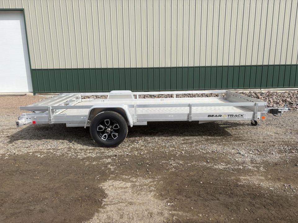 New 2026 80"x15' - 4400lb Bear Track Aluminum Utility Trailer