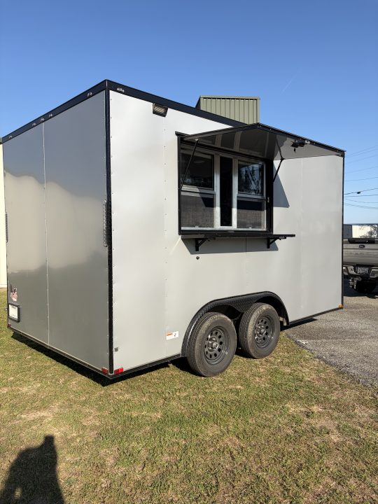 New 8.5X14TA Silver Concession Trailer