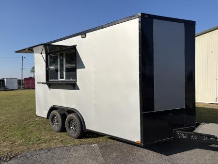 New 8.5X14TA Silver Concession Trailer