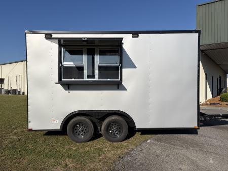 New 8.5X14TA Silver Concession Trailer