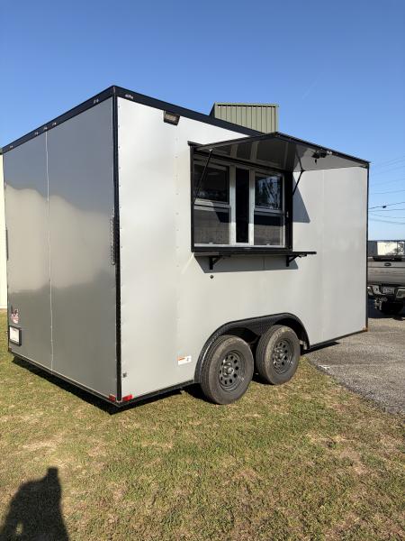 New 8.5X14TA Silver Concession Trailer