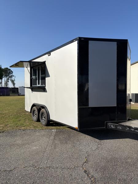 New 8.5X14TA Silver Concession Trailer